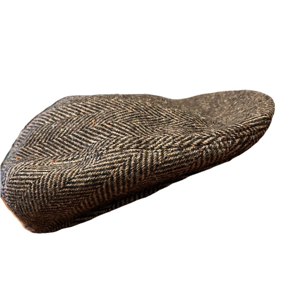 VTG Cavati Herringbone Flat Cap S Made‎ In Italy Arte Della Lana Peaky Blinders